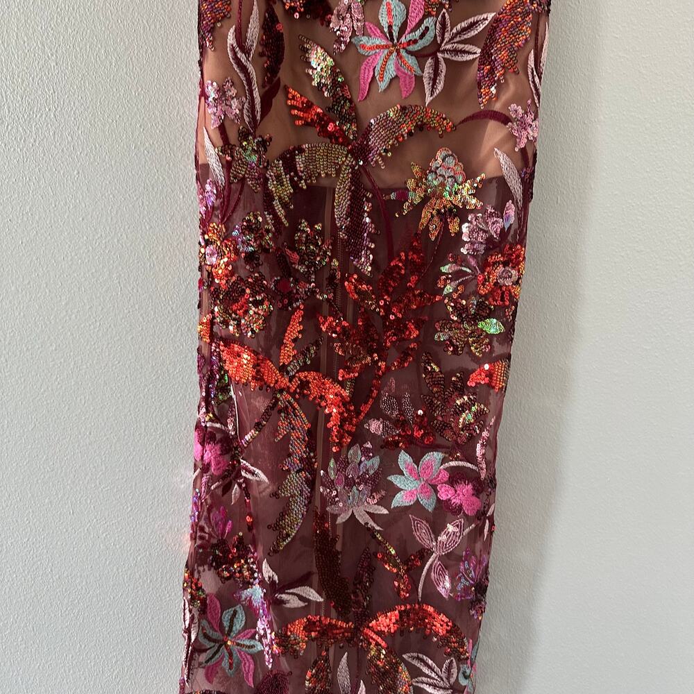 Bronx and Banco DAHLIA LEON EMBROIDERED EVENING DRESS New US 4 - Picture 9 of 12